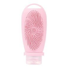 Bottiglia dispenser per spazzole da bagno e doccia da 100 ml, bottiglia dispenser portatile per shampoo, lozioni cosmetiche (rosa)
