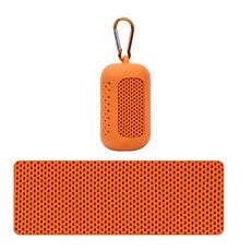 Set di asciugamani sportivi Asciugamano da viaggio portatile ad asciugatura rapida con sensazione di freddo con custodia in silicone, dimensioni: 30x80 cm (arancione)