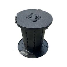 Sgabello pieghevole per toilette da viaggio portatile retrattile per pesca all'aperto campeggio nero ordinario
