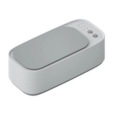Pulitore elettrico ad ultrasuoni a 3 velocità per la pulizia di gioielli, orologi, bretelle, occhiali (bianco)