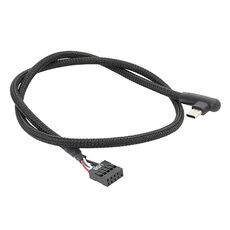 Cavo dati intrecciato per scheda madre USB da 9 pin a tipo C da 60 cm (nero)