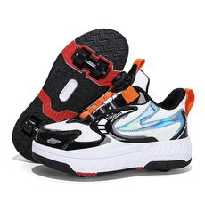 Scarpe sportive per pattini a rotelle a due ruote per bambini, misura: 39 (XF18 nero)