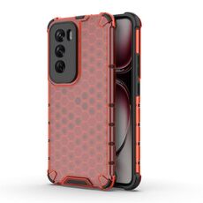 Per OPPO Reno12 Pro Custodia per telefono globale antiurto a nido d'ape (rossa)