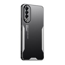Custodia per telefono ibrida in metallo TPU per Honor X20 SE Blade Series (argento)