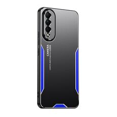 Per Honor X20 SE Blade Series Custodia per telefono ibrida in metallo TPU (blu)