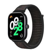 Per Rendmi Watch 4 cinturino in nylon con gancio e chiusura ad anello (sabbia nera)