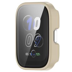 Per Amazfit bip5 Unity PC + Custodia protettiva per orologio integrata con pellicola in vetro temperato (bianco avorio)