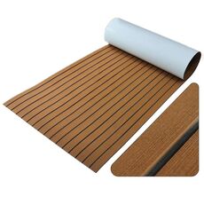 Tappetino antiscivolo EVA per modifica camper 240x90x0,6 cm imitazione pavimento in teak