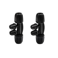 2 pezzi da 8/11 a 4/7 riduttore a doppia chiusura raccordi per irrigazione a goccia connettore per irrigatore per tubo da giardinaggio, modello: 4 vie