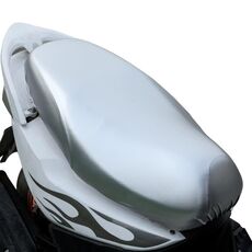 Copertura protettiva per cuscino del sedile, protezione solare estiva impermeabile per bici elettrica (Argento)