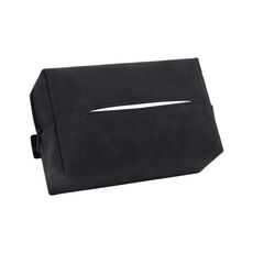 Scatola per braccioli per auto, scatola per fazzoletti, per aletta parasole, per sedile posteriore, per appendere i fazzoletti (nero)