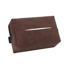 Scatola per braccioli per auto, scatola per fazzoletti, parasole per auto, sedile posteriore, custodia per fazzoletti sospesa (marrone)