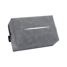 Scatola per braccioli per auto, scatola per fazzoletti, per aletta parasole, per sedile posteriore, per appendere i fazzoletti (grigio)