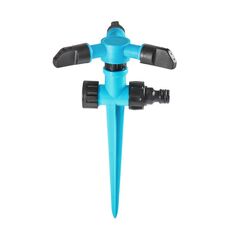 Ugelli di spruzzatura a triangolo per prato da giardino con irrigatore a terra in plastica rotante automatico (blu cielo)