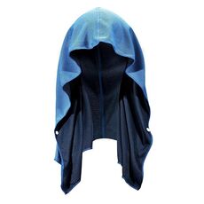 Asciugamano con cappuccio a forma di U da 65x30 cm, sensazione di freddo, spiaggia, campeggio, fitness, protezione solare, asciugatura rapida, fascia sportiva rinfrescante (blu cielo)