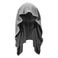 Asciugamano con cappuccio a forma di U da 65x30 cm, sensazione di freddo, spiaggia, campeggio, fitness, protezione solare, asciugatura rapida, fascia sportiva rinfrescante (grigio)