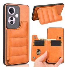 Per OPPO Reno11 F / F25 Pro Custodia per cellulare con motivo mucca per carta da cucito (arancione)