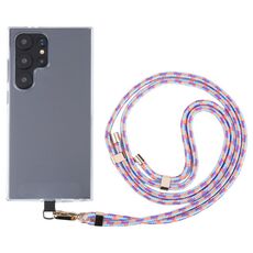 Cordino lungo anti-smarrimento regolabile con fibbia in oro da 6 mm (blu viola)