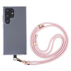 Cordino lungo anti-smarrimento regolabile per cellulare con fibbia in oro da 6 mm (rosa)