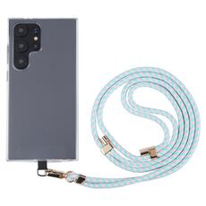 Fibbia in oro da 6 mm, regolabile, anti-smarrimento, cordino lungo per cellulare (rosa verde)
