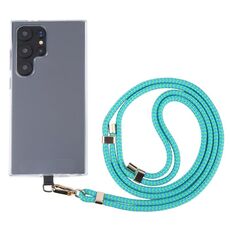 Cordino lungo anti-smarrimento regolabile con fibbia in oro da 6 mm (blu verde)