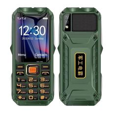 Telefono per anziani a tripla protezione Q8-1, batteria da 16800 mAh, 2,4 pollici, 21 tasti, Bluetooth, torcia LED, FM, SOS, doppia SIM, rete: 4G (verde)