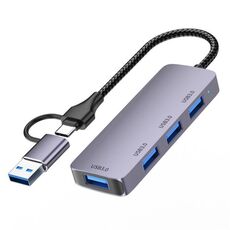 Hub convertitore USB T203 + Type-C 3.0 Adattatore trasferimento dati USB 3.0 da 5 Gbps per laptop/tablet PC