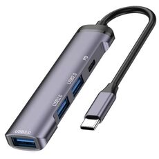 Convertitore multiporta T506 in lega di alluminio da USB-C 3.0 a PD + USB 3.0 + 2 x HUB adattatore USB 2.0