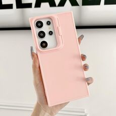 Custodia per telefono antiurto con supporto per obiettivo Samsung Galaxy S24 Ultra 5G (rosa)