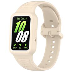 Per Huawei Band 8 NFC Cinturino per orologio in silicone integrato con cornice bicolore (Dream White)