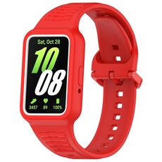 Per Huawei Band 8 NFC cinturino in silicone integrato con cornice bicolore (rosso)