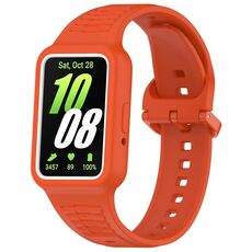 Per Huawei Band 8 NFC Cinturino per orologio in silicone integrato con cornice bicolore (arancione)