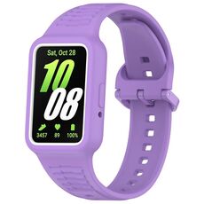 Per Huawei Band 8 NFC cinturino per orologio in silicone integrato con cornice bicolore (viola)