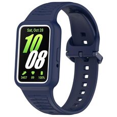 Per Huawei Band 8 Cinturino in silicone integrato con cornice bicolore (blu notte)