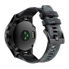 Per cinturino in silicone a sgancio rapido Garmin Fenix ​​7X / 7X Pro / Tactix 7 mimetico (nero)