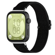 Per Huawei Watch Fit 3 cinturino in nylon elastico stile etnico (nero)