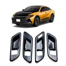 Per il 2023 Toyota Crown Door Handle Cover Cornice decorativa, Stile: Guida a sinistra (fibra di carbonio)