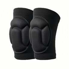 Ginocchiere in spugna di guscio di tartaruga Gomitiere lavorate a maglia Protezione anti-caduta per pattinaggio a rotelle per yoga e ciclismo, taglia: M (Nero)