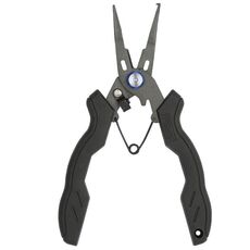 Pinza da pesca multifunzionale in acciaio inossidabile Teflon Linea di taglio antiscivolo Strumenti da pesca ad anello aperto (chiodo blu)