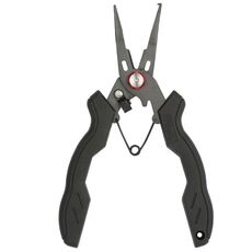 Pinza da pesca multifunzionale in acciaio inossidabile Teflon Linea di taglio antiscivolo Strumenti da pesca ad anello aperto (chiodo rosso)