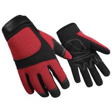 1 paio di guanti da equitazione anti-caduta traspiranti per bambini con dita intere Guanti protettivi per bicicletta da esterno, taglia: L (rosso e nero)