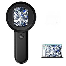 Microscopio digitale portatile ad alta definizione con lente d'ingrandimento elettronica (nero)
