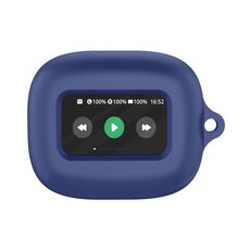 Custodia protettiva in silicone per auricolari Bluetooth wireless JBL Live Beam 3 (blu scuro)