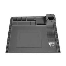 BEST S-190 Cuscinetto per banco da lavoro in silicone resistente alle alte temperature (grigio)
