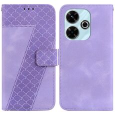 Per Xiaomi Redmi 13 4G Custodia per telefono in pelle goffrata a sette forme (viola)