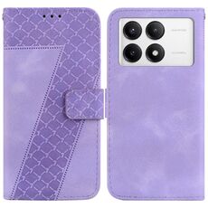 Per Xiaomi Redmi K70 / K70 Pro Custodia per telefono in pelle goffrata a forma di sette (viola)