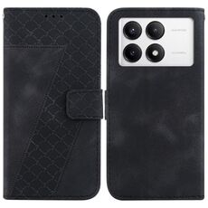 Per Xiaomi Redmi K70 / K70 Pro Custodia per telefono in pelle goffrata a forma di sette (nera)