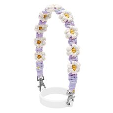 Copri tazza intrecciato a mano con cordino in silicone Boho Daisy da 16-40 once (viola)