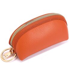 Mini borsa per chiavi dell'auto Portamonete in morbida pelle di grande capacità (marrone)