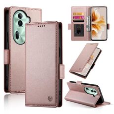 Per OPPO Reno11 Pro 5G Custodia per telefono in pelle smerigliata magnetica con fibbia laterale globale (oro rosa)